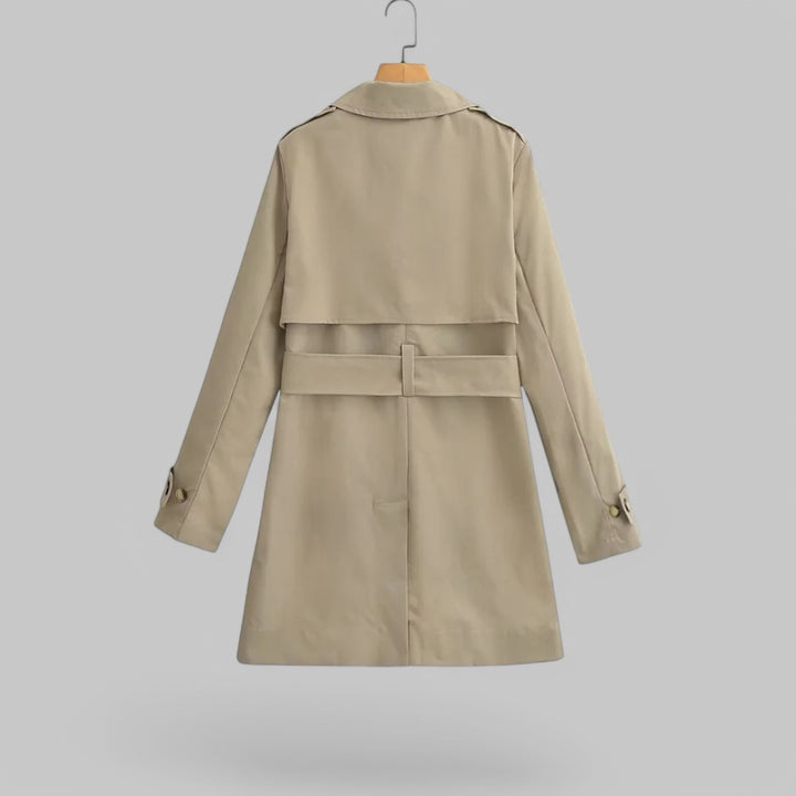 Double-Breasted Trench Coat with Belt
