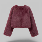 Thick Warm Faux Fur Cropped Jacket