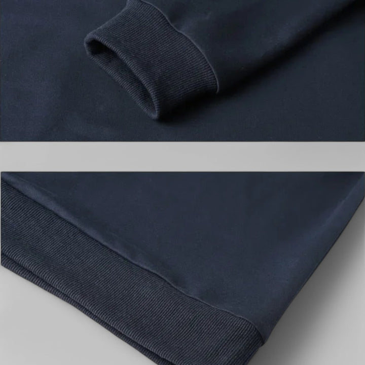 Minimalist Button-Up Stand Collar Sweatshirt