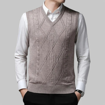 Argyle Knitted Spencer Tank