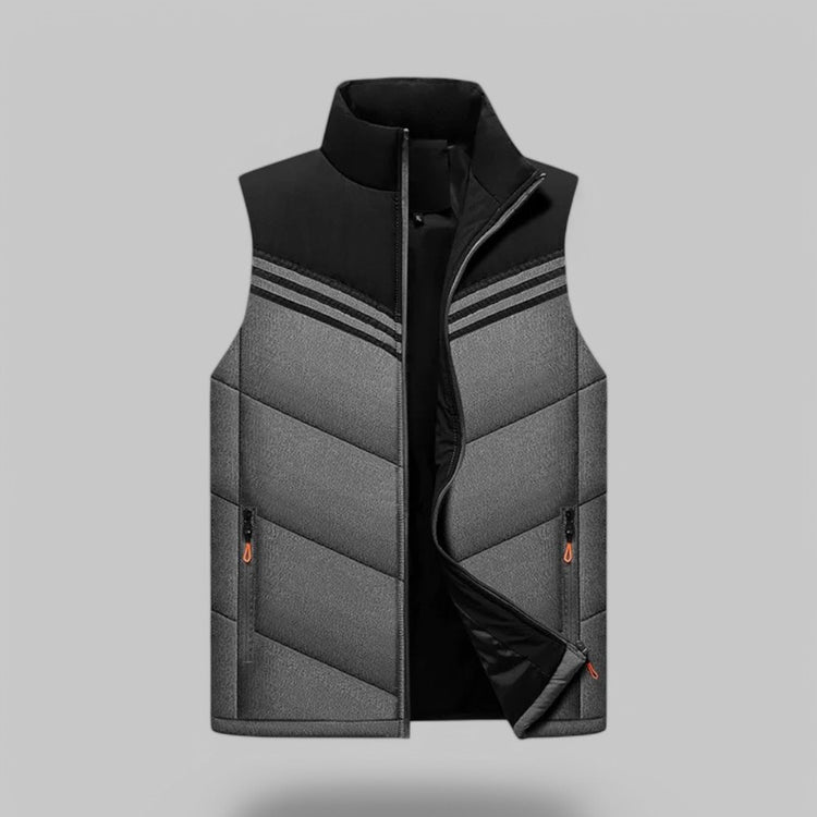 Men's Padded Gilet Vest with Contrast Panels