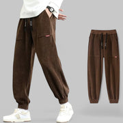 Casual Loose Fit Corduroy Joggers