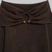 Klyber | Off-the-Shoulder Straight Neck Knit Jumper