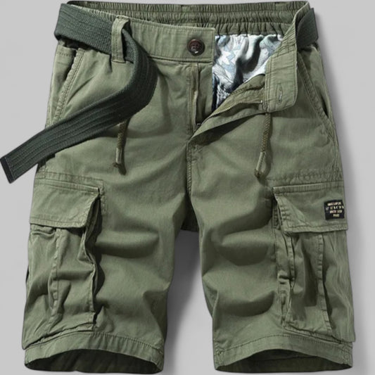 Belted Sierra Cotton Cargo Shorts