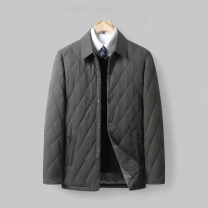 Modern Quilted Button Jacket