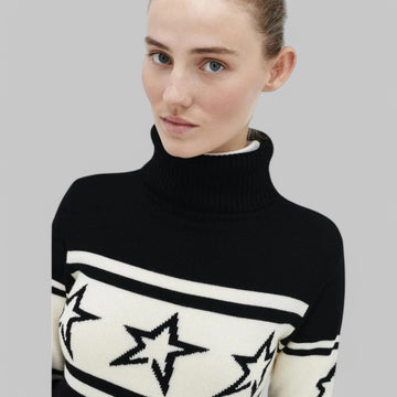 Star Pattern Ski Turtleneck Jumper