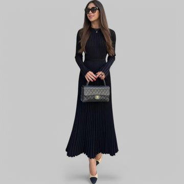 Klyber | Long Sleeve Ribbed Knit Maxi Dress