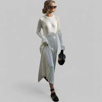Klyber | Long Sleeve Ribbed Knit Maxi Dress