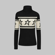 Star Pattern Ski Turtleneck Jumper