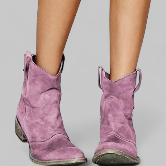 Vintage Suede Ankle Boots