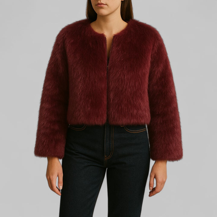 Thick Warm Faux Fur Cropped Jacket