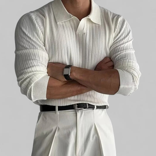 Timeless Knit Long Sleeve Polo